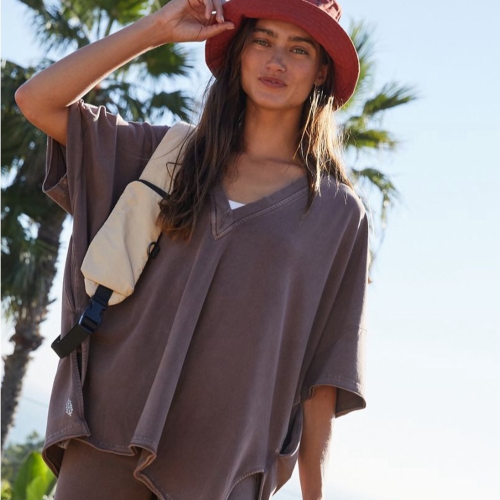 NWT FP Hot Shot Top in Charcoal L